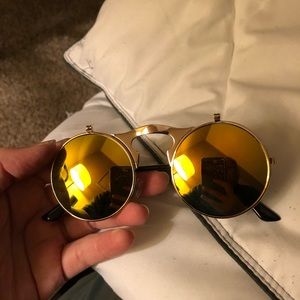 Steam punk flip up glasses